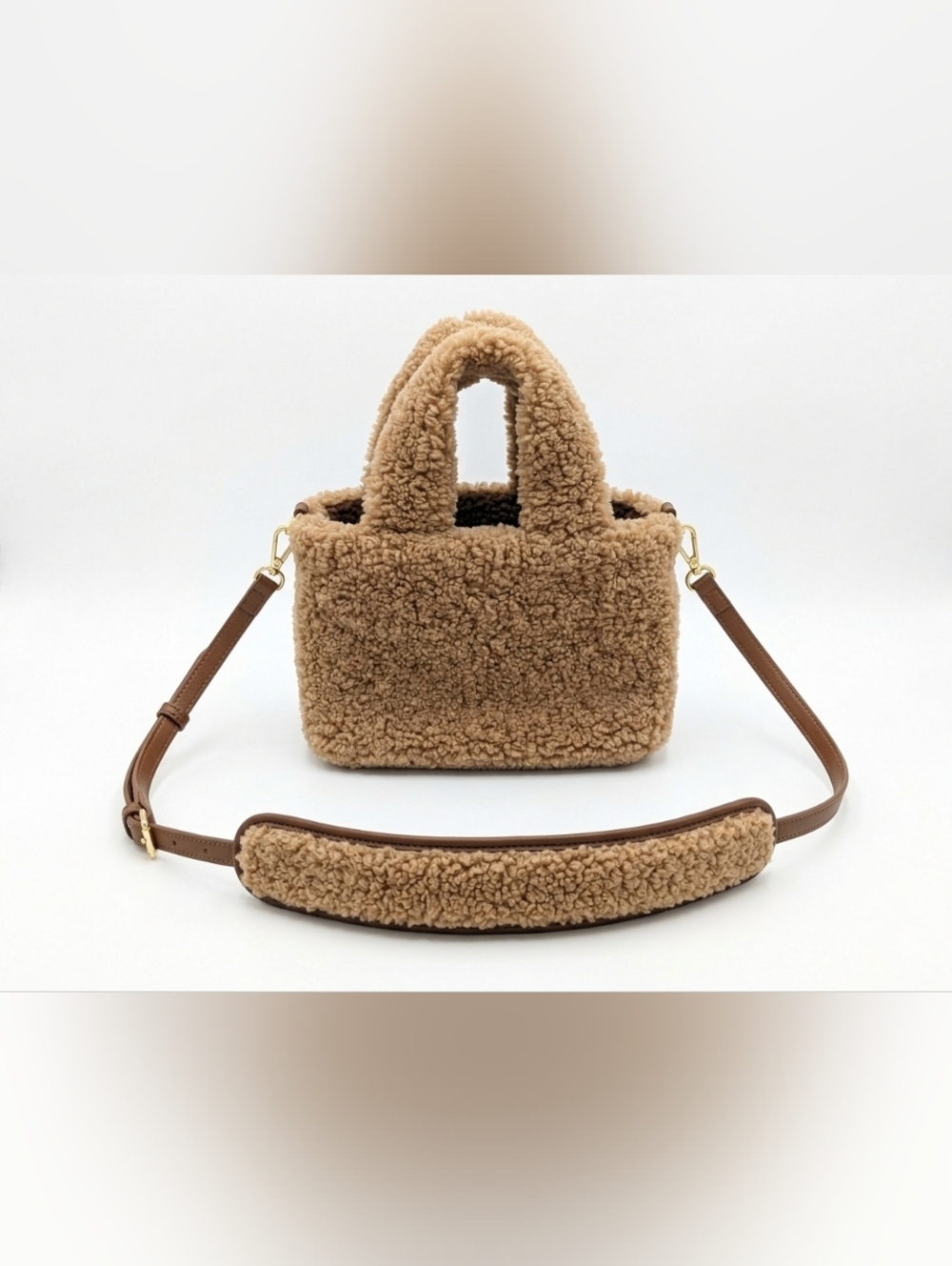 NWT Laundry by Shelli Segal Faux Sherpa Mini Tote Crossbody